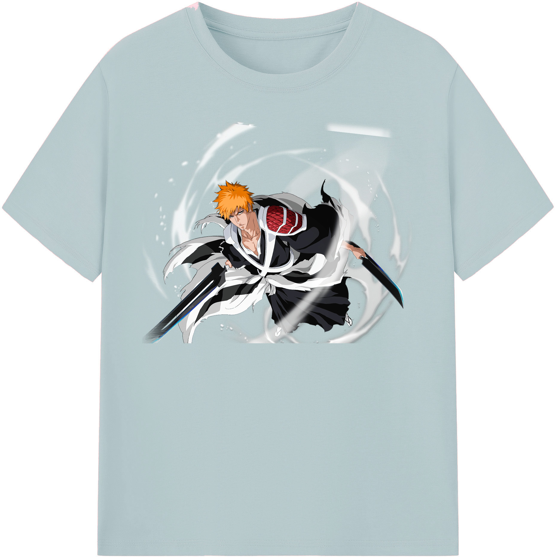 （画像用） ブリーチ 黒崎一護（くろさき いちご）BLEACH Kurosaki Ichigo 綿100％半袖Tシャツ（フロントプリント）